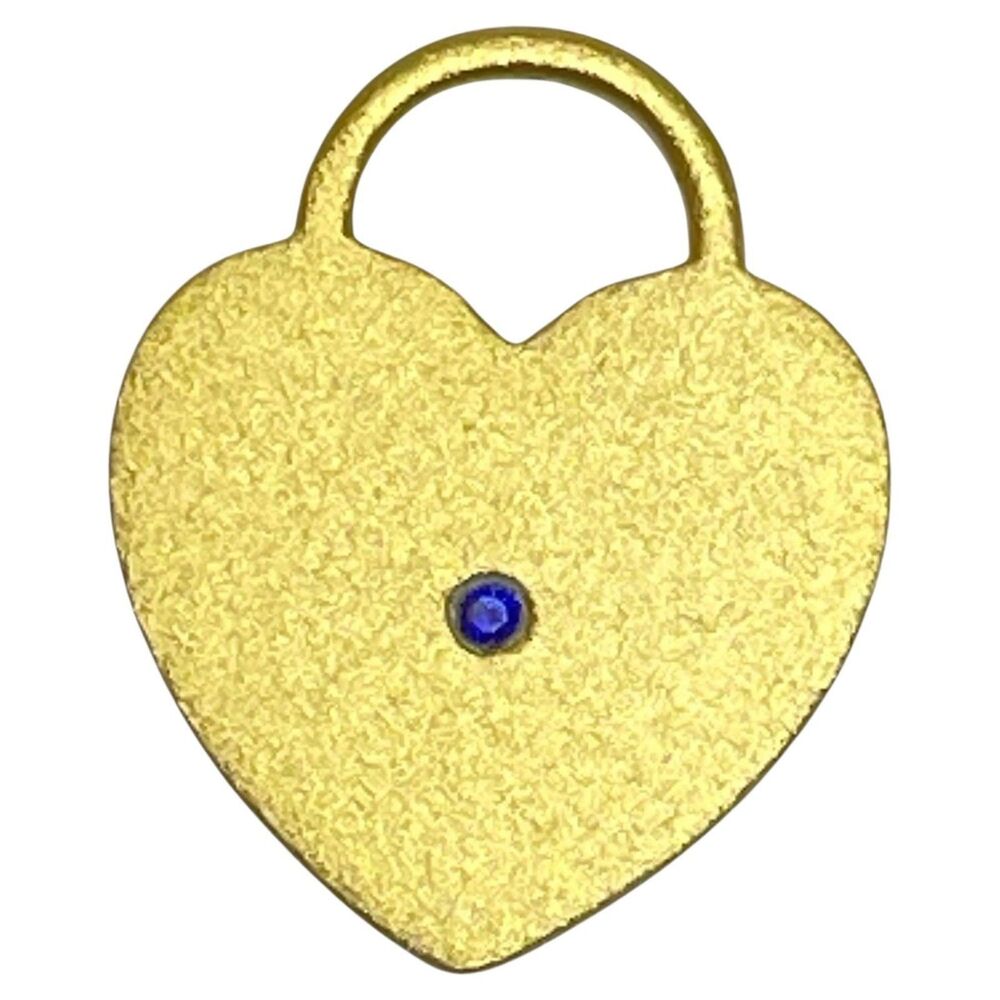 CHARM ME UP 22k gold sapphire heart charm by DOROTA LASAK